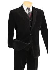  Mens Corduroy Suit Mens Black Two