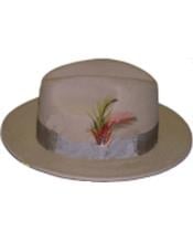  Mens Untouchable Tan Fedora Wool Dress Hat