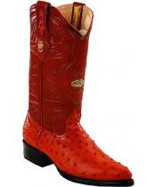  Mens White Diamonds Leather Insole Genuine Full Quill Ostrich Cognac Boots 
