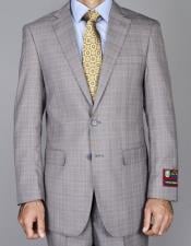  Giorgio Fiorelli Suit Mens Windowpane Authentic Giorgio Fiorelli Brand suits Flat Front