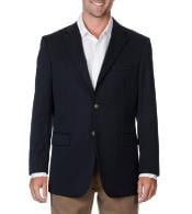  Wool Big & Tall Long Gabardine Blazer Navy Cheap Priced Sport coats - Large Sport Jacket 