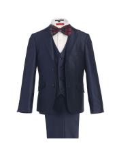  Navy Blue Suit For Men 2 Button Boys Kids Sizes Suit With