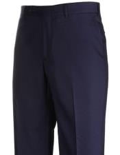  Mens Stylish Flat Front Navy Atticus Classic Fit Wool Pant unhemmed unfinished