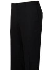  Mens Stylish Flat-Front Navy Atticus Classic Fit Wool Pant unhemmed unfinished bottom