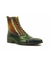  Mens Green Dress Shoes Mens Lace Up Navy ~ Olive ~ Cognac