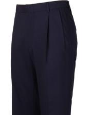  Mens Stylish Pleated Navy Atticus Classic Fit Wool Pant 