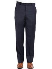  Mens Wool Modern Fit Navy Front Front Pant - Cheap Priced Dress