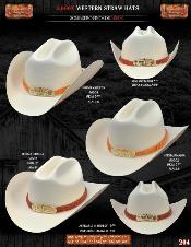  Tejana Norma Style Western Cowboy Straw Hats 