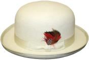  Mens Dress Hat Mens bowler derby style ~ Bowler Hat Off white