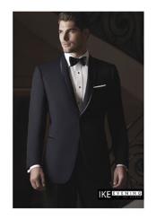  Waverly Black 1-Button Shawl Tuxedo Ike Evening by Tuxedo Authentic Brand -