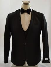  Mens Slim Fit Suit - Fitted Suit - Skinny Suit Mens Black