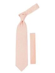  Geometric Design Necktie With Handkerchief Set