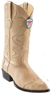  Wild West Oryx J-Toe Smooth Ostrich Wing Tip Cowboy Boots - Botas