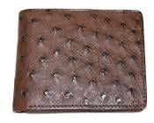  Genuine Exotic Animal Skin Wallet ~ billetera ~ CARTERAS Ostrich Wallet Tabac 