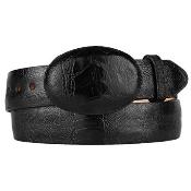  Cinto De Avestruz - Cinto Vaquero Original Ostrich Leg Skin Western Style Belt Black