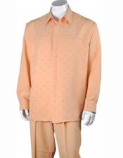  Mens Peach Two Piece Checked Pattern