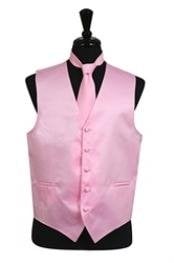  Tuxedo Wedding Vest ~ Waistcoat ~ Waist coat Tie Set Pink