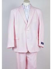  Pink 2 Button Mens Classic Fit  Suit