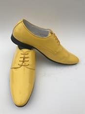Plain Toe Yellow Leather Shoes