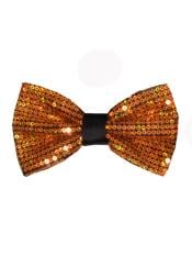  Sparkly Bow Tie Mens Polyester Gold Sequin Bowtie