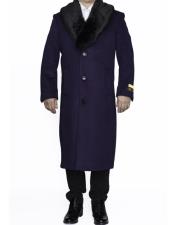  Mens Overcoat Mens Purple 3 Button Dress Coat - Wool