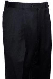  Mens Pleated Dress Pants Ralph Lauren Black Flat Front Open Bottom unhemmed