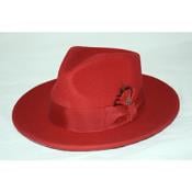  Red Fedora Hat 