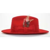  Mens Dress Hat Mens Red Fedora Hat 