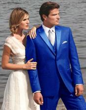 Stunning Royal Blue Two Button Tuxedo 7 days delivery