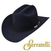  Tejana Serratelli Hat Company-100x Beaver Fur Felt Western Cowboy Hat – Black 