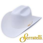  Tejana Serratelli Hat Company-100x Beaver Fur Felt Western Cowboy Hat – White 