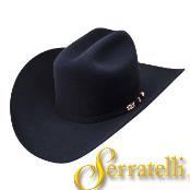  Serratelli Hat Company-10x Beaver Fur Felt Western Cowboy Hat – Black 