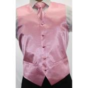  Shiny Pink Microfiber 3-Piece Vest Also available in Big and Tall