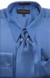 Shiny Royal Blue Shirt Tie
