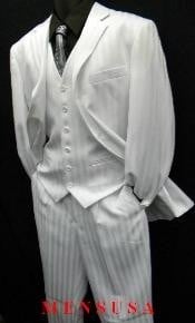 mens white pinstripe suit