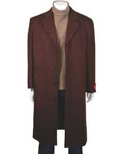D&R Fashion Mens Elegant Winter Coat Cashmere Wool 3/4 Long Suede Collar Autumn Overcoat 