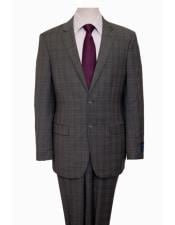  Mens Plaid Suit Designer Affordable Inexpensive Mens  Windowpane Pattern  Gray