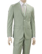  Mens Wedding - Prom Event Bruno 2 Button Sage Green Suit -