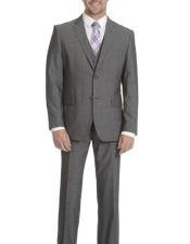  Brand: Caravelli Collezione Suit - Caravelli Suit - Caravelli italy Caravelli Mens Grey 2 Button Vested Slim Fit