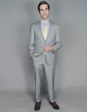  Giorgio Fiorelli Suit Mens Light Grey Double Vent Classic Fit Suits