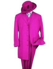  Nardoni Mens Classic Long Hot Pink ~ Fuchsia  Fashion Zoot