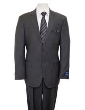  Designer Affordable Inexpensive Mens Solid Dark Gray  Classic Suit