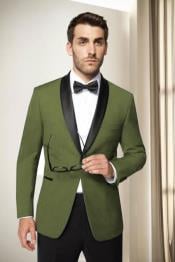 Any Size Forest Olive Green Tuxedo Lime Neon Tux Jacket