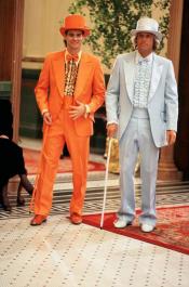 Orange Peak Lapel Suit