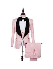  Alberto Nardoni Brand Mens Single Breasted 3 Pieces Pink Blazer Pant Formal Casual Wedding Suit 