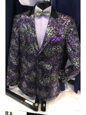SKU#SM4382 Mens Purple Fancy Peak Lapel Blazer ~ Sport Coat ~ Jacket  $149