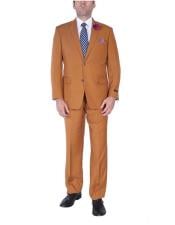  Mens Rust Classic Fit 2 Button Two-Piece Side Vents Cheap Priced Business