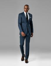  Mens Slate Blue best Suit buy one get one suits free slim
