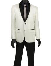  Style#-B6362 Mens White Fashion Blazer ~ Sport Coat ~ Tuxedo Dinner Jacket