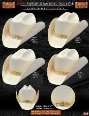  5000x Tejana Taco Style Western Cowboy Straw Hat 
